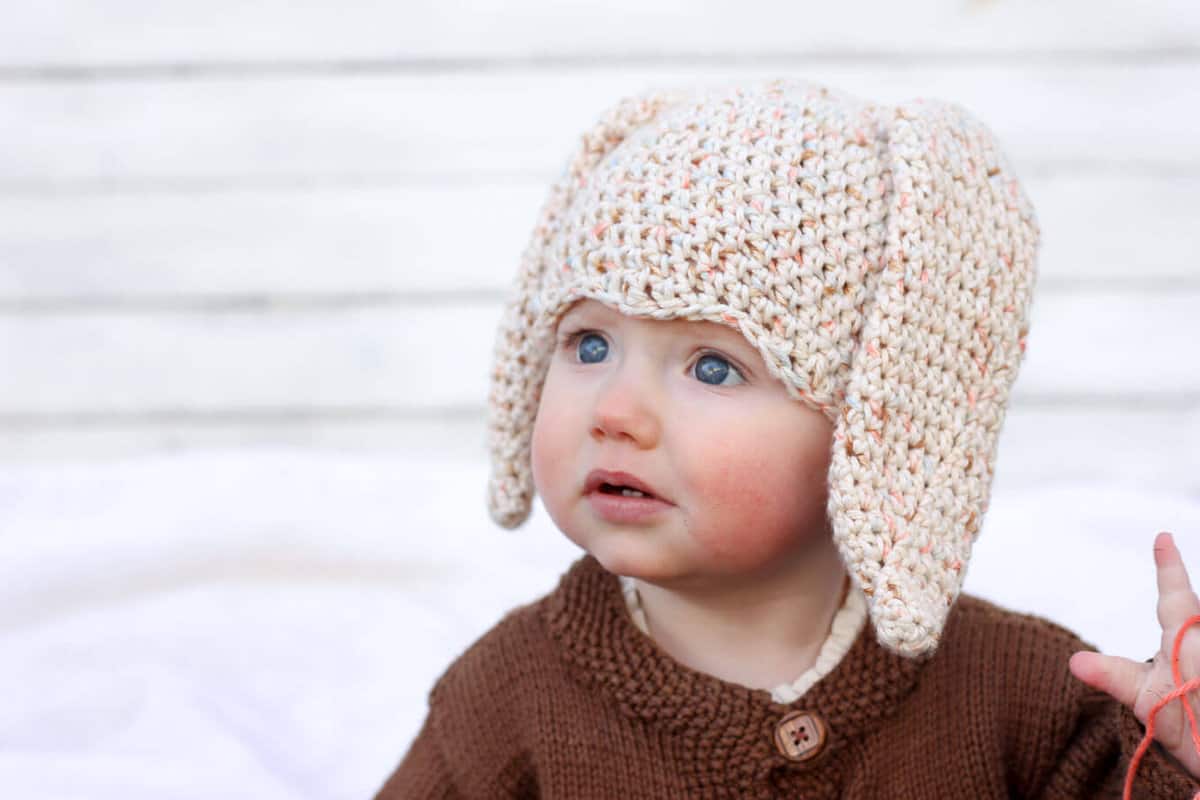 Free Crochet Bunny Hat Pattern (NewbornToddler) Make & Do Crew