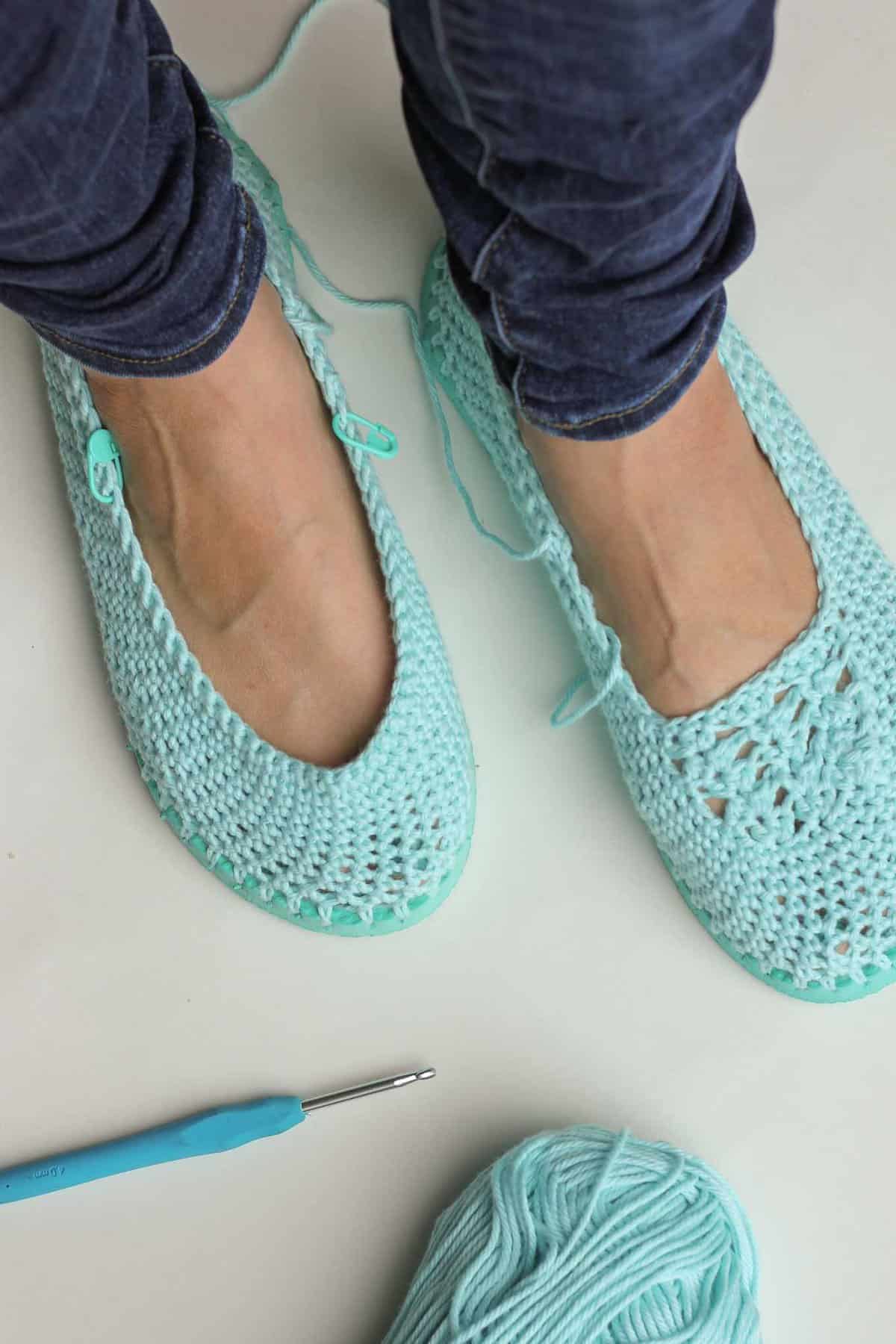 Free Crochet Slippers Pattern (With Flip Flop Soles!)