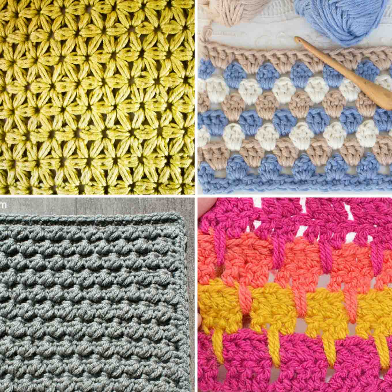 30+ Crochet Stitches For Blankets and Afghans - Many with Video Tutorials!