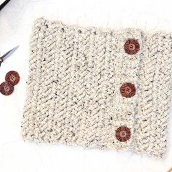 Adding buttons to a crochet project