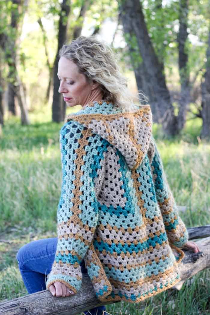 The Campfire Cardigan Free Crochet Hexagon Sweater Pattern