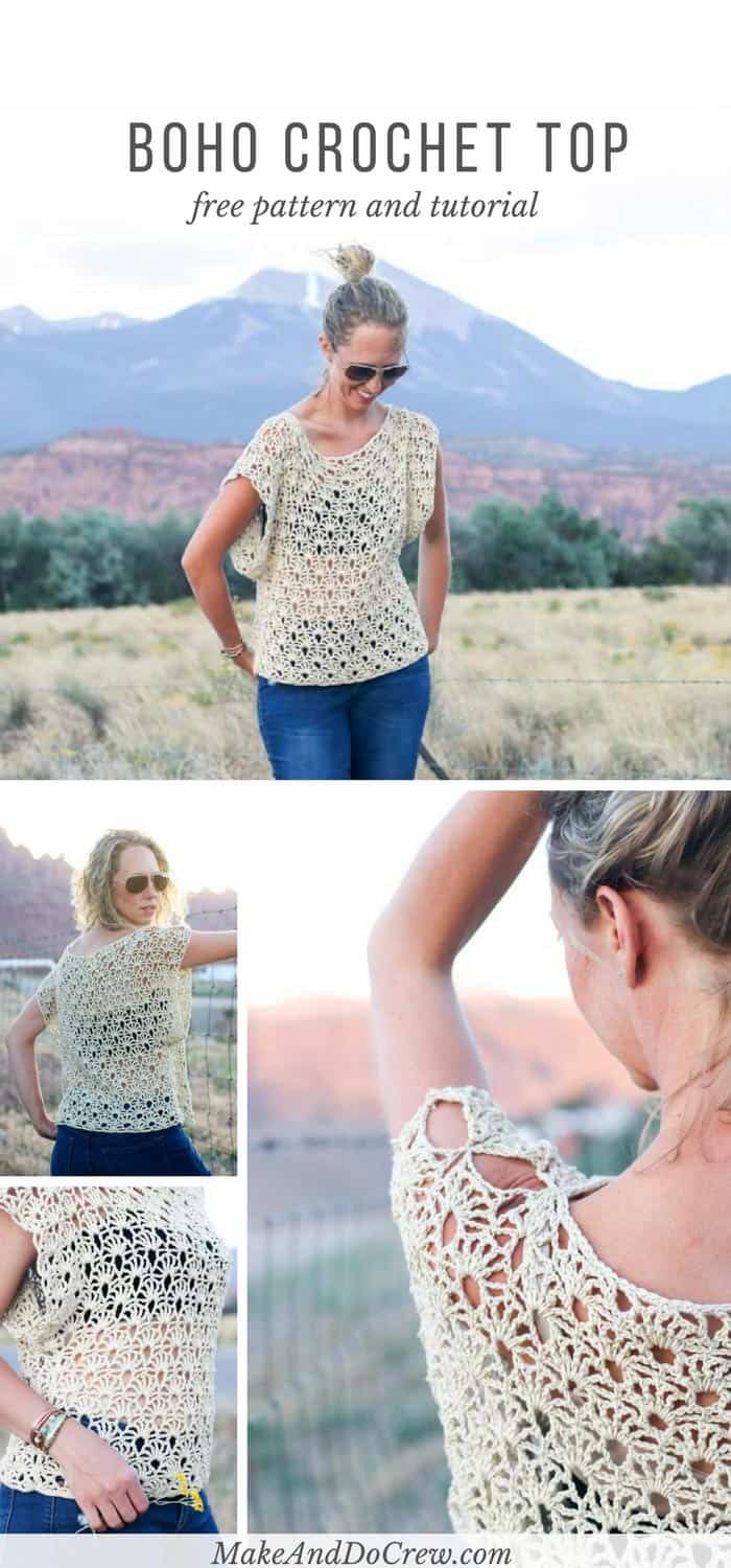 Canyonlands Boho Crochet Top Free Pattern Make & Do Crew