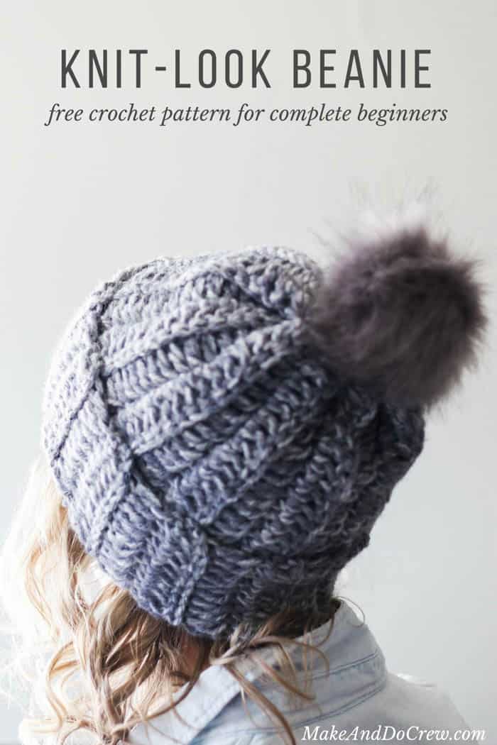 One Hour Free Crochet Hat Pattern for Beginners (+ Video Tutorial)