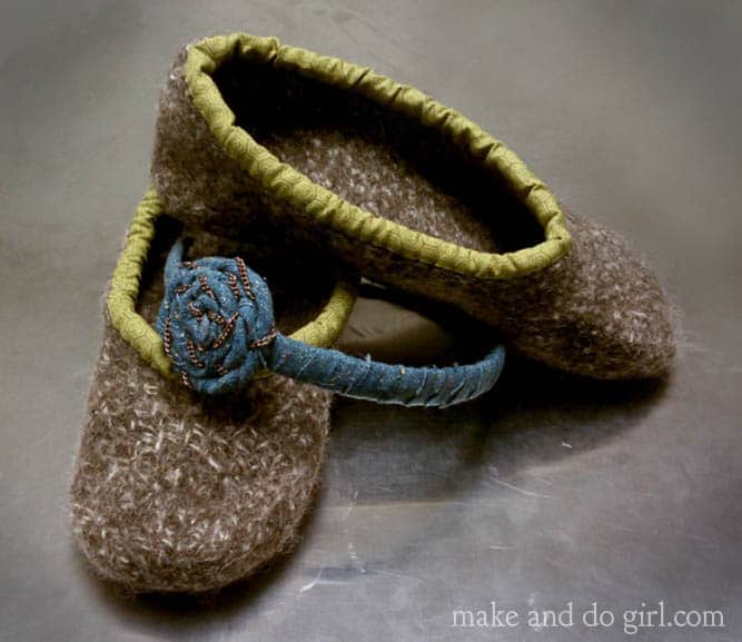 30 slippers to knit and online felt