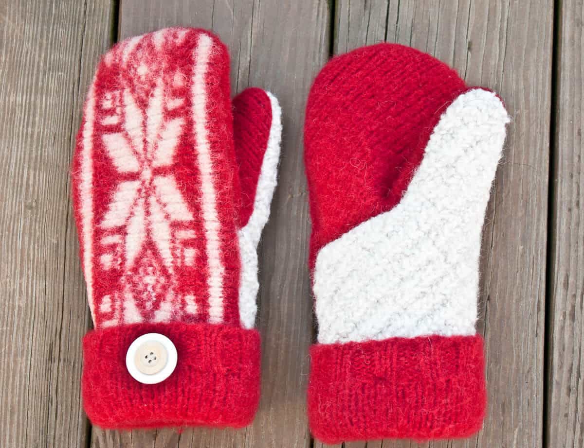 TUTORIAL: pattern!) GUEST Sweater Mittens Felted (with printable