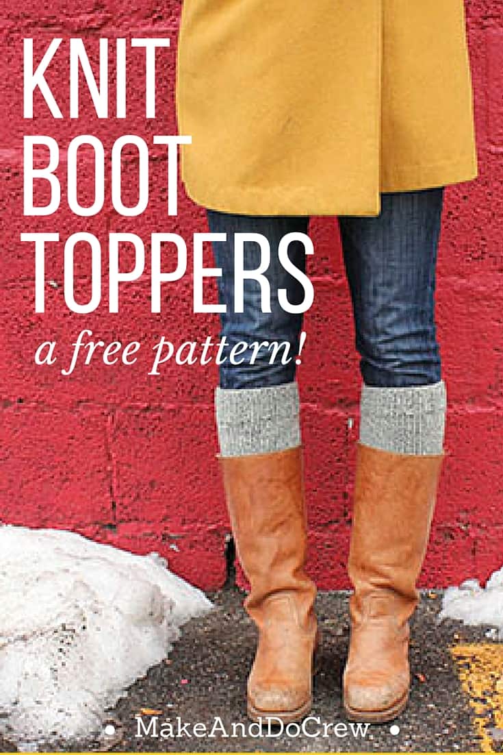 pattern for easy knit boot toppers 