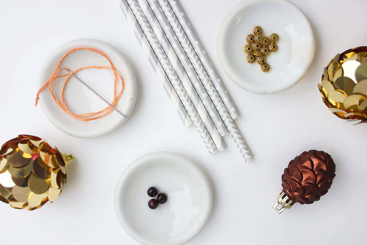 DIY Christmas Ornament Tutorial Using Paper Straws