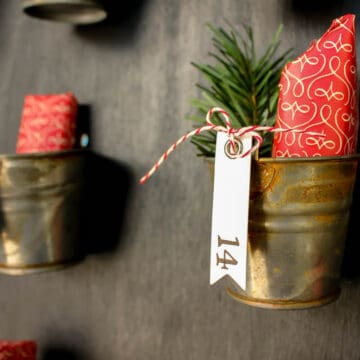 DIY Pottery Barn Knockoff Advent Calendar. Step-by-step tutorial with lots of details! | MakeAndDoCrew.com