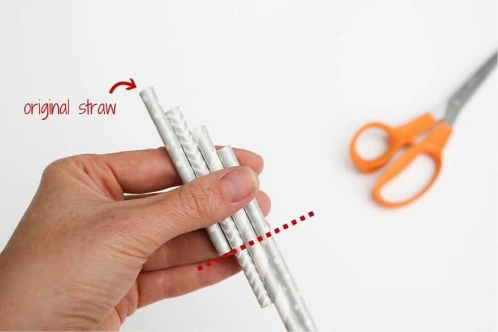 Paper Straw Topper Tutorial DIY Christmas Ornament Tutorial Using Paper Straws