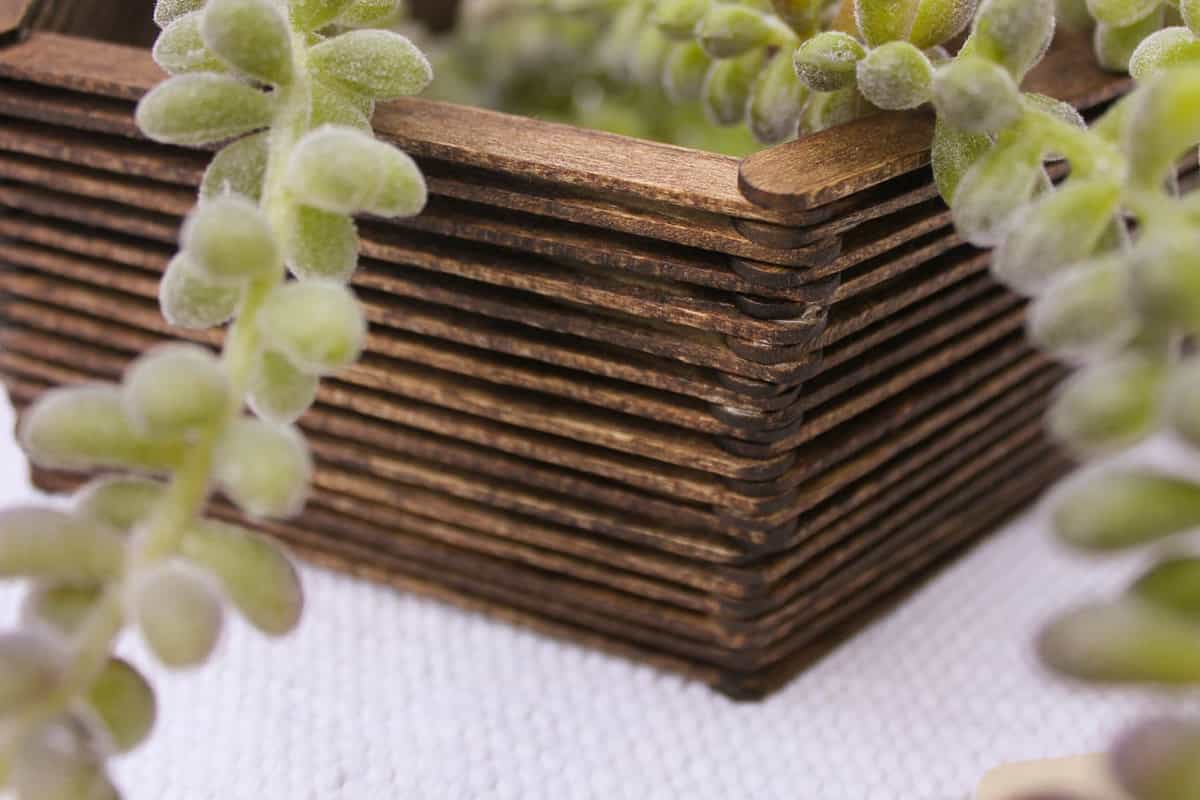 Popsicle Stick Hexagon Shelf -- Easy DIY Wall Art