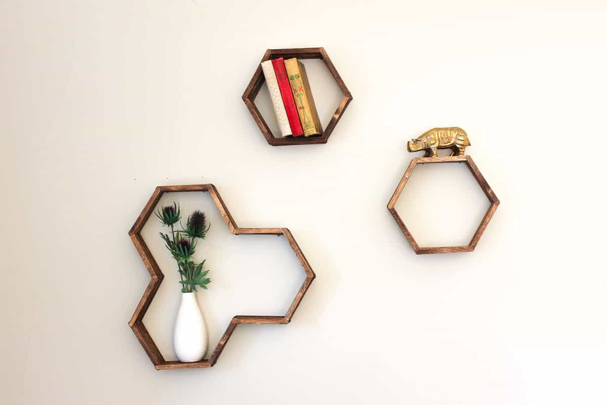 DIY Mid Century Modern Honeycomb Shelves