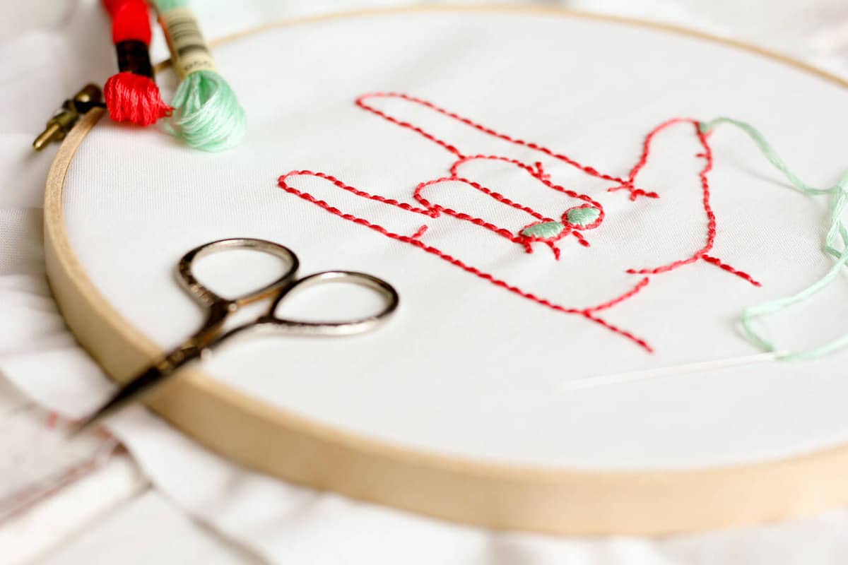 Embroidery Hoop Valentine Art + 25 Sweet Valentine's Day Ideas