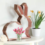 DIY Modern Bunny Decor Made From Popsicle Sticks