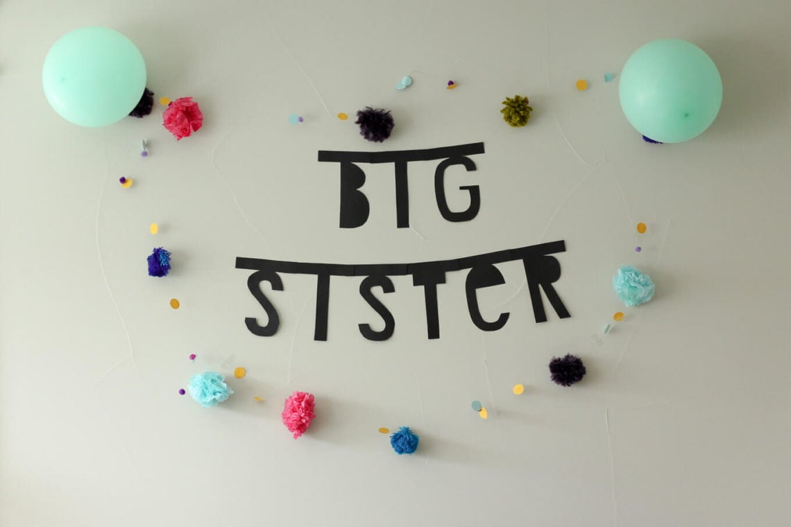 Help ease the transition of a growing family by throwing a big brother or big sister party for the older sibling. These easy DIY party decorations and playful kids craft ideas will make for a meaningful, fun party. | MakeAndDoCrew.com