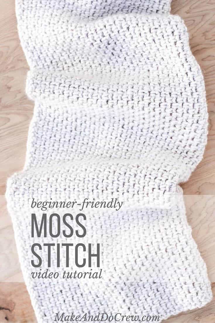 How to Crochet the Moss Stitch (Granite, Linen Stitch)