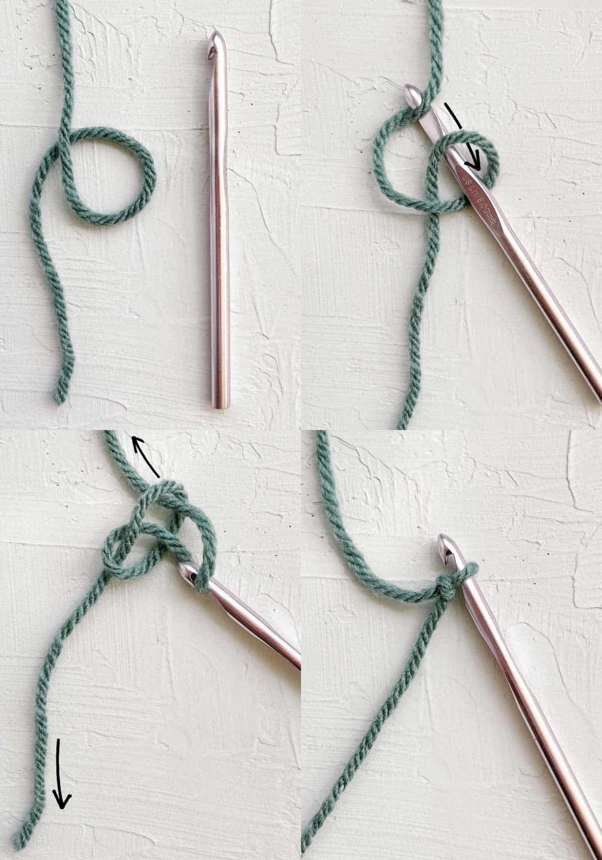 How to tie slip knot step by step tutorial.