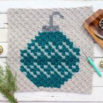 Free Pattern: C2C Crochet Christmas Bulb