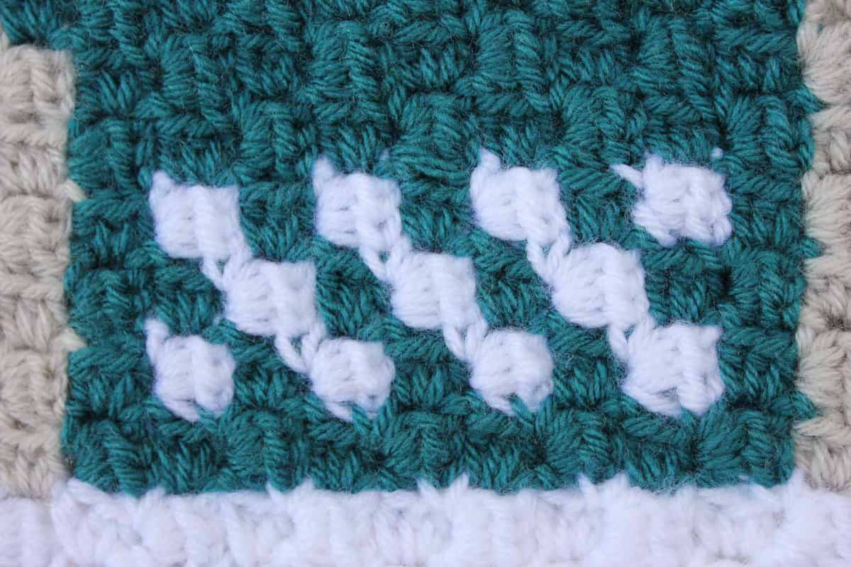 Modern crochet with c2c (corner to corner) technique