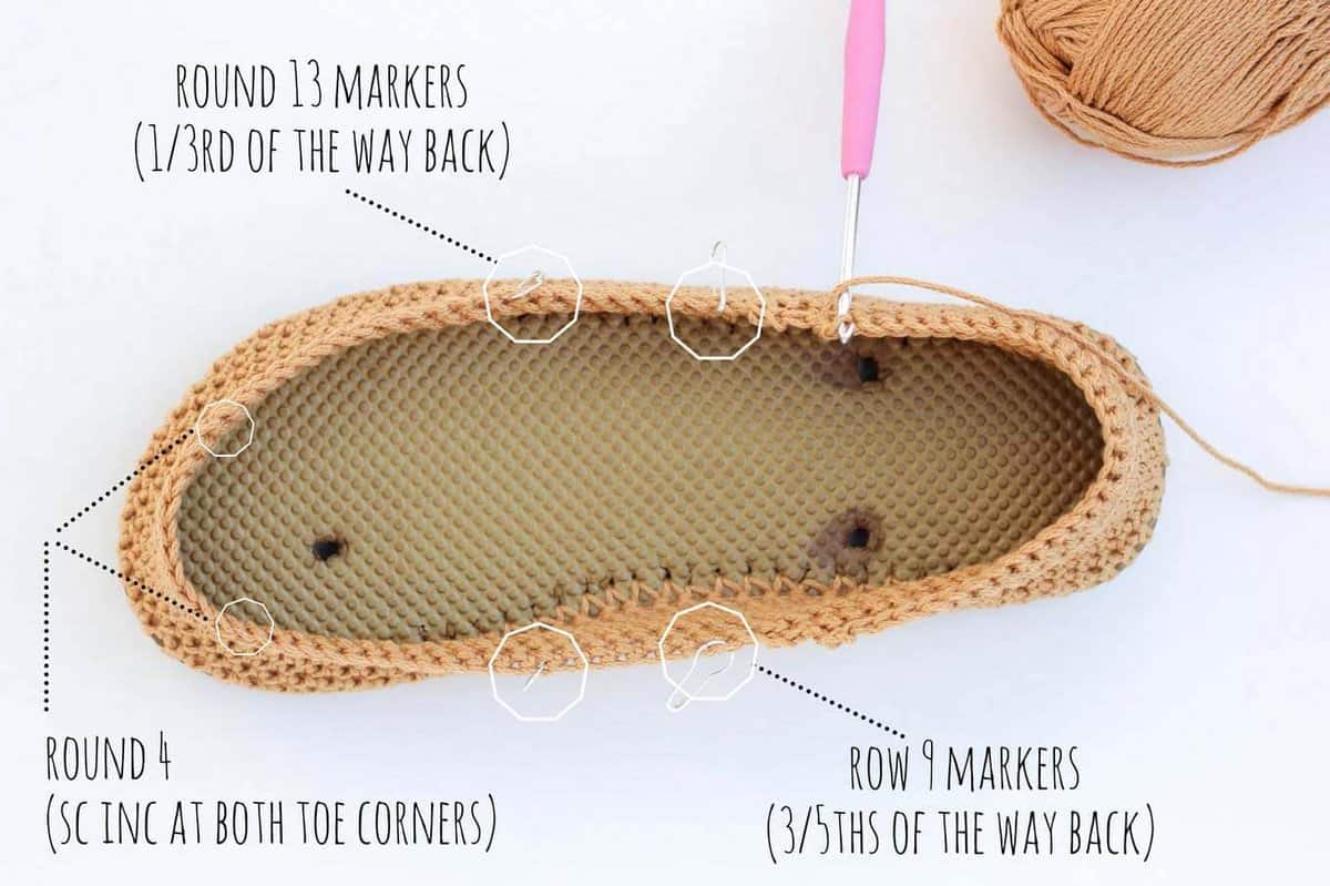 Free pattern describing how to turn cheap flip flops into crocheted shoes or slippers. These are super comfortable and a really fun DIY gift idea!