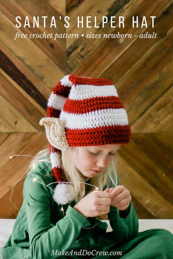 Santa S Helper Free Crochet Elf Hat Pattern With Ears