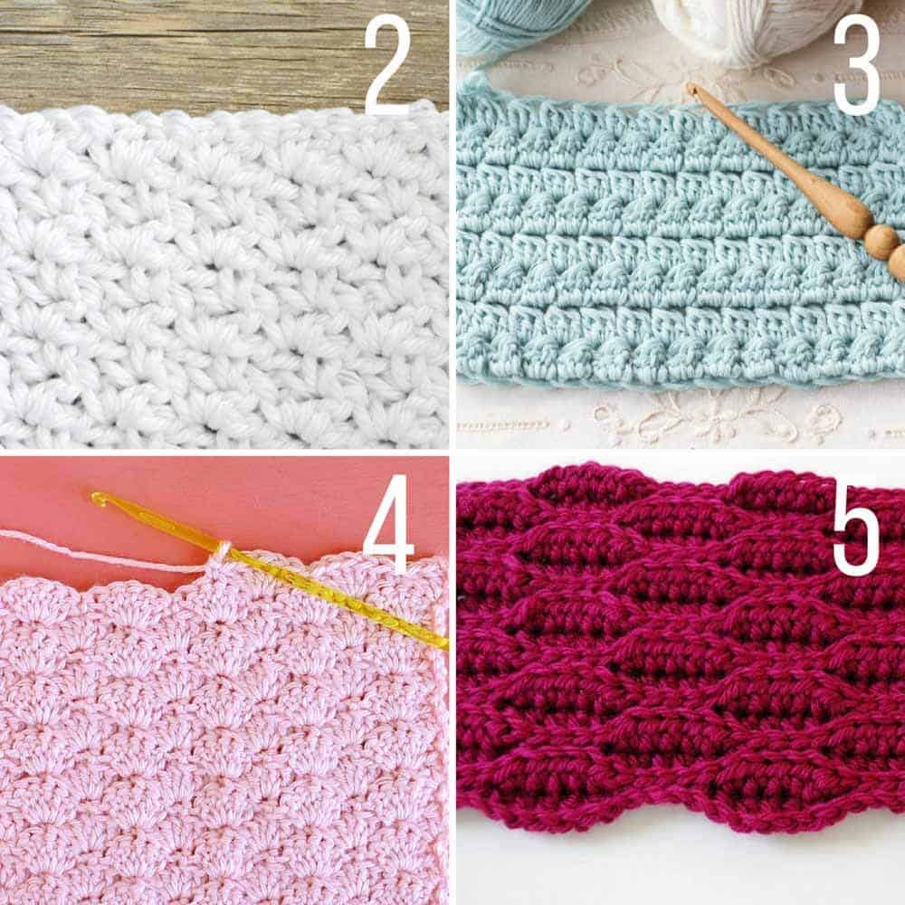 This collection of modern crochet stitches for blankets and afghans is sure to provide inspiration for your next project! Whether you're making a quick baby blanket or a large throw, these crochet stitch tutorials have you covered.