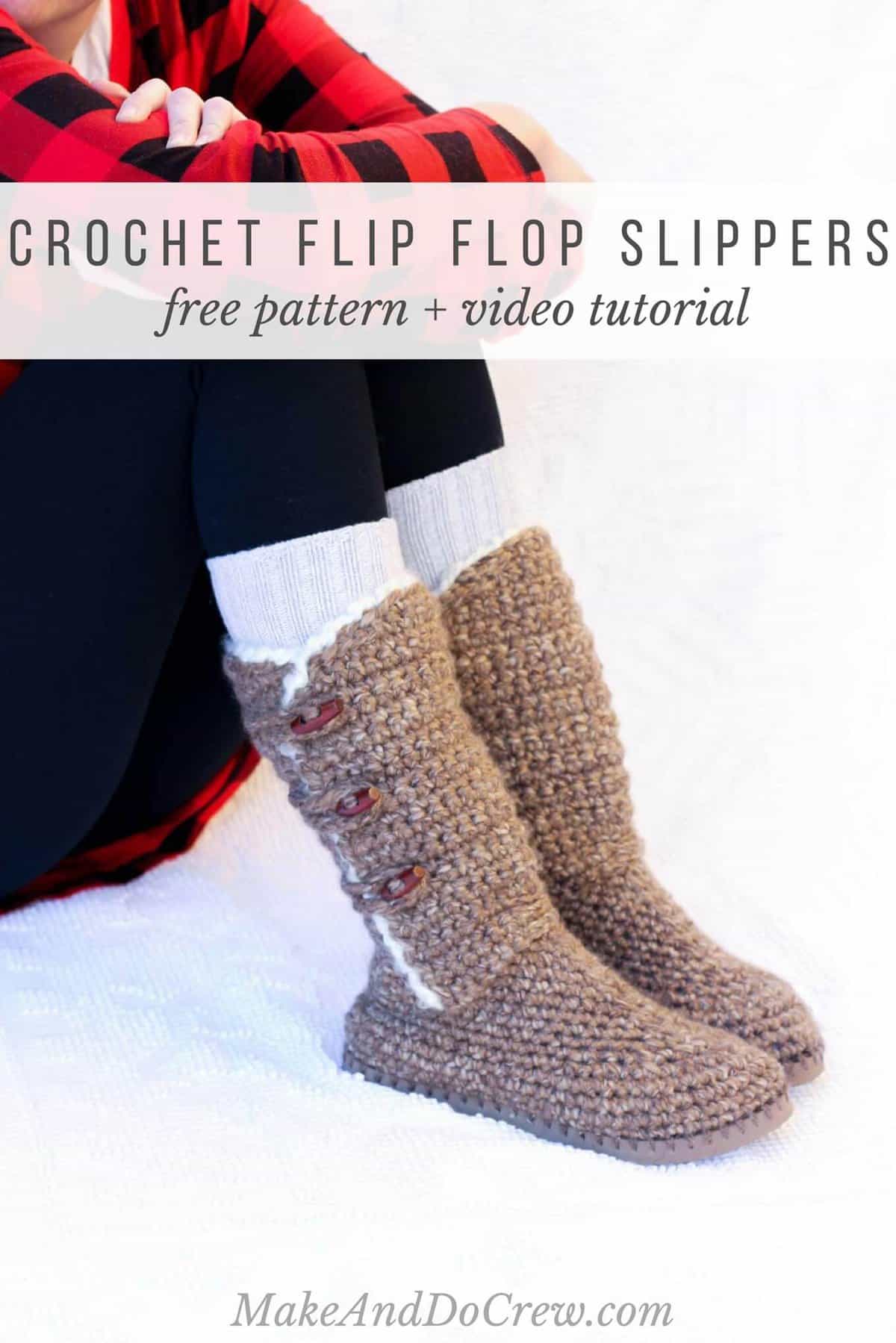 In Part 3 of the free Breckenridge Boots pattern and video tutorial, we'll add "sheepskin" trim and toggle buttons to finish off our crochet sweater boots. Made with Lion Brand Wool Ease Thick and Quick Bonus Bundle in "Toffee."