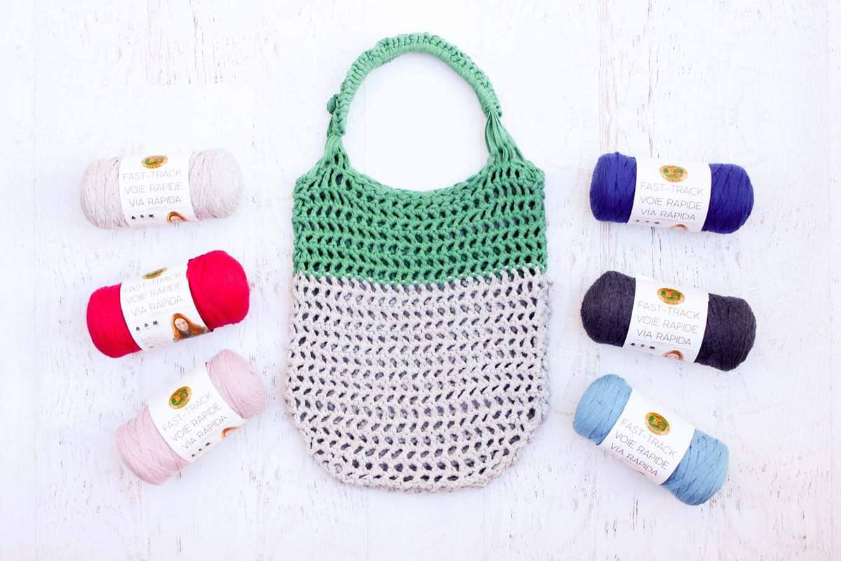 lion brand market bag crochet pattern