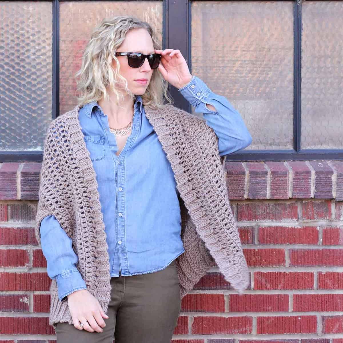 Cocoon Cardigan Free Crochet Pattern - Make & Do Crew