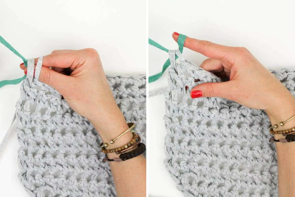 How to switch colors in crochet when making stripes.