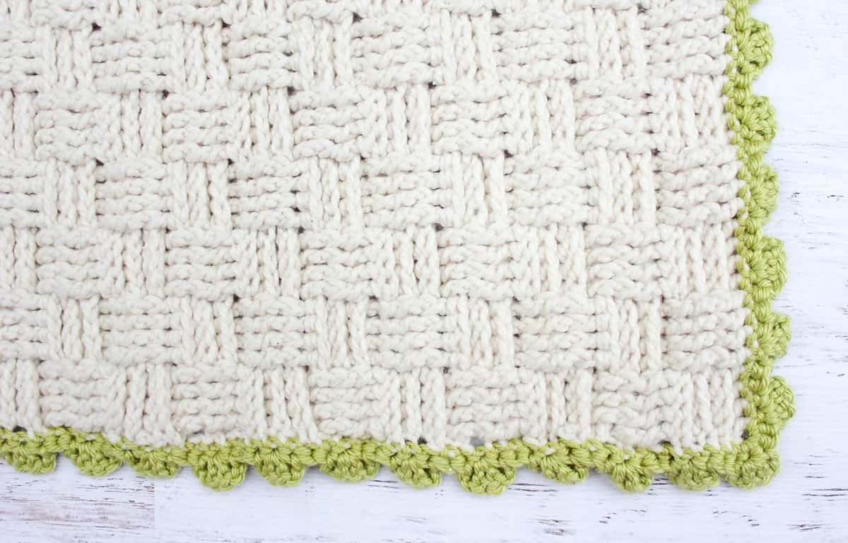 Modern Crochet Basket Weave Blanket - Free Pattern