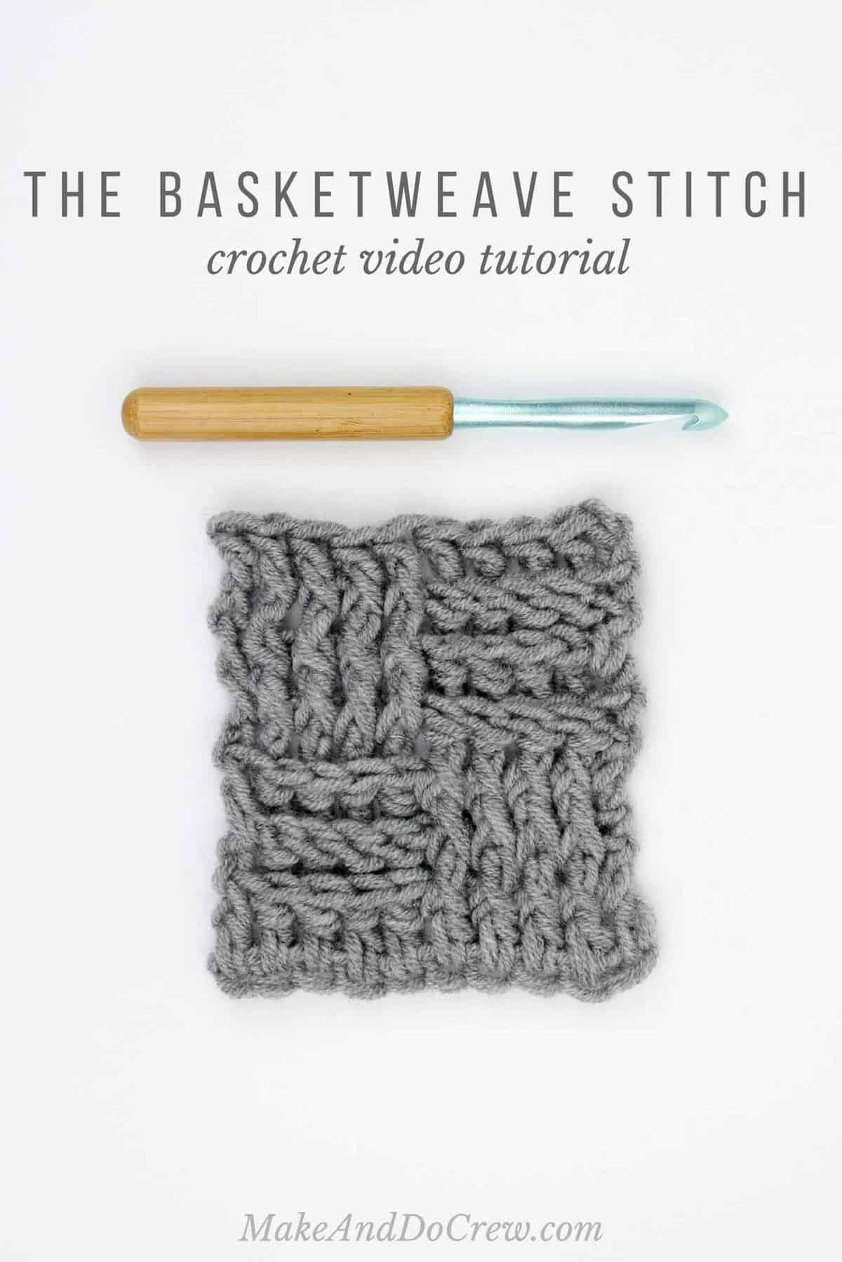 Learn how to crochet the basket weave stitch in this step-by-step video tutorial. The basket weave stitch is modern, beautifully textured and perfect for afghans and blankets. 