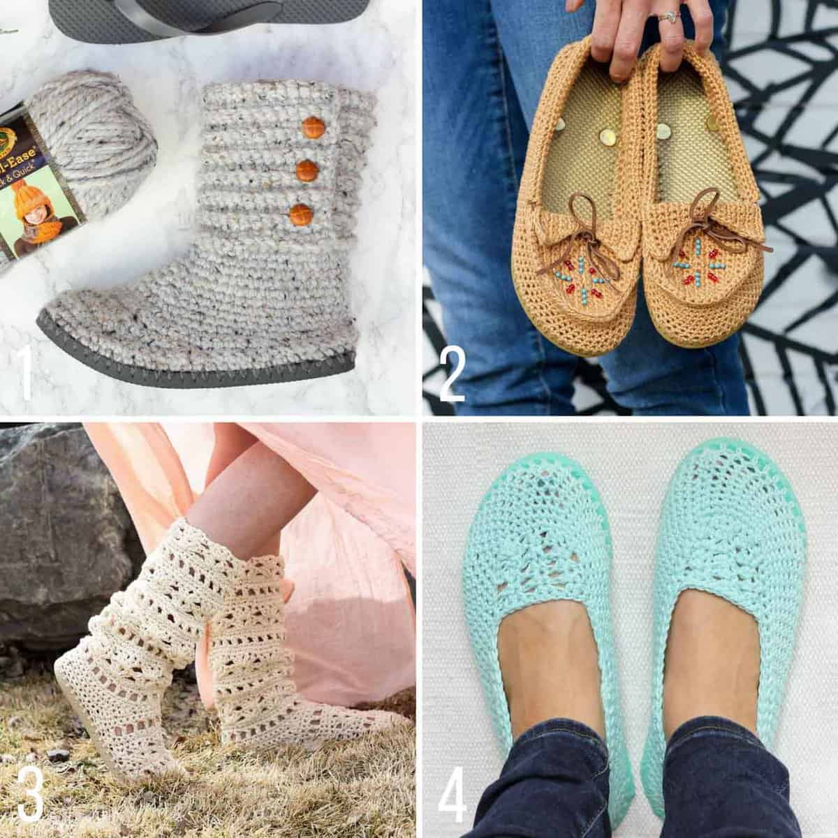 Free crochet patterns with flip flops soles from Make and Do Crew