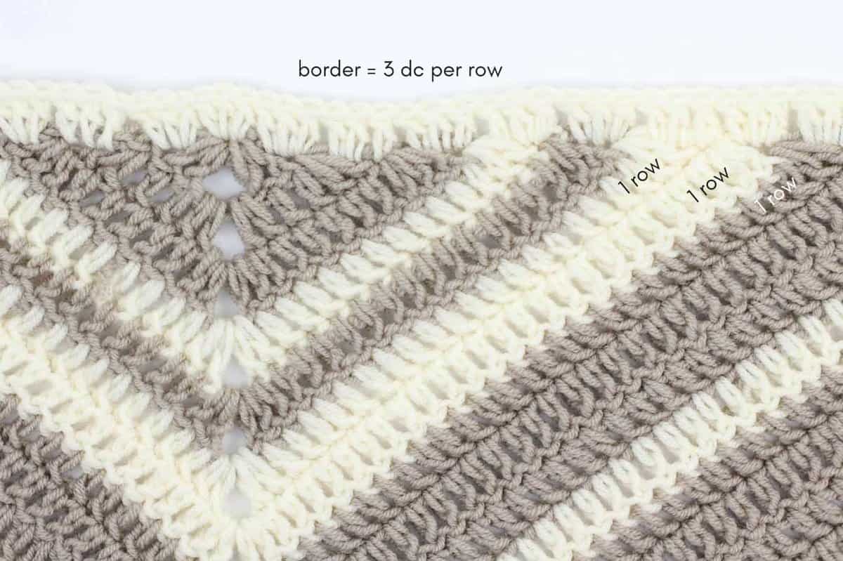 How to add a border to a crocheted scarf.