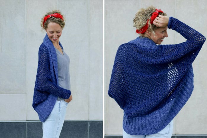 Easy Crochet Shrug with Sleeves