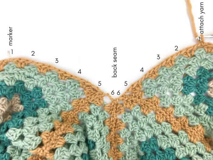 In this easy crochet sweater pattern, learn how to crochet a hood.