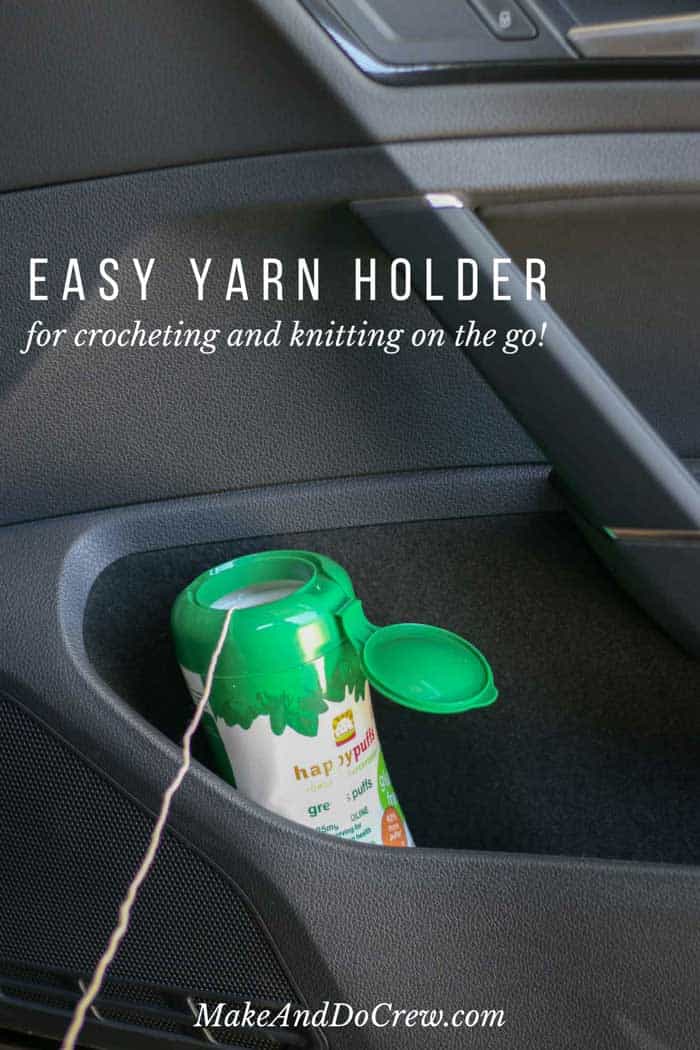 Keep your yarn free from pet hair and crumbs with this portable, DIY yarn holder! 