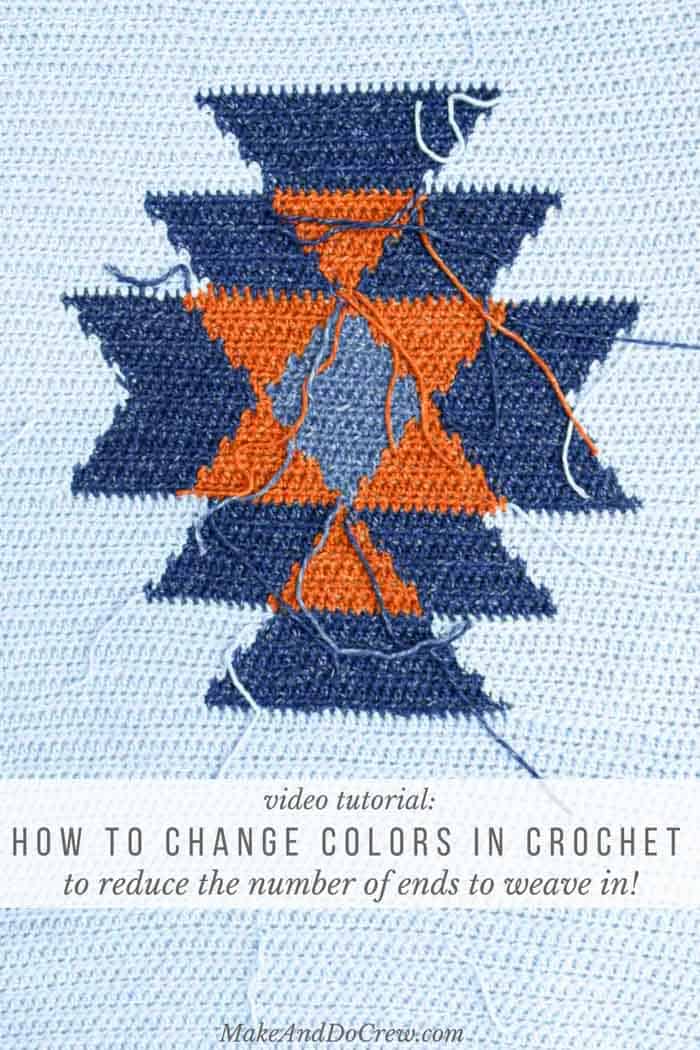 Learn how to change colors in crochet without cutting yarn to create fewer tails and more crochet time. If you'd rather crochet than weave in ends, this video tutorial is for you!