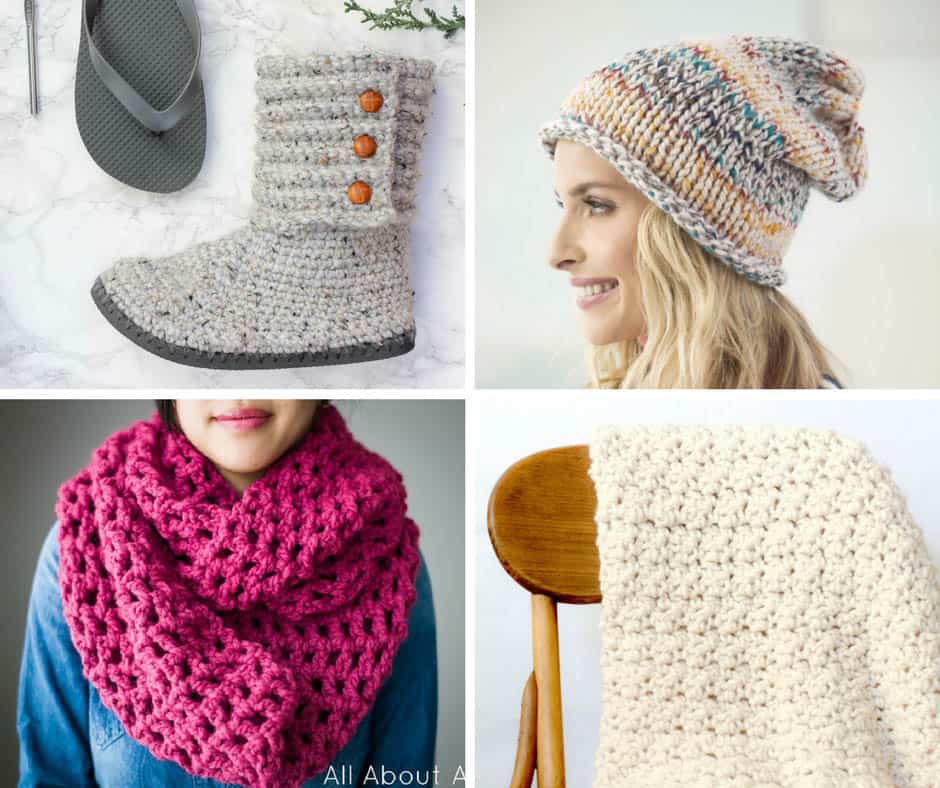 The Best Chunky Crochet + Knitting Free Patterns