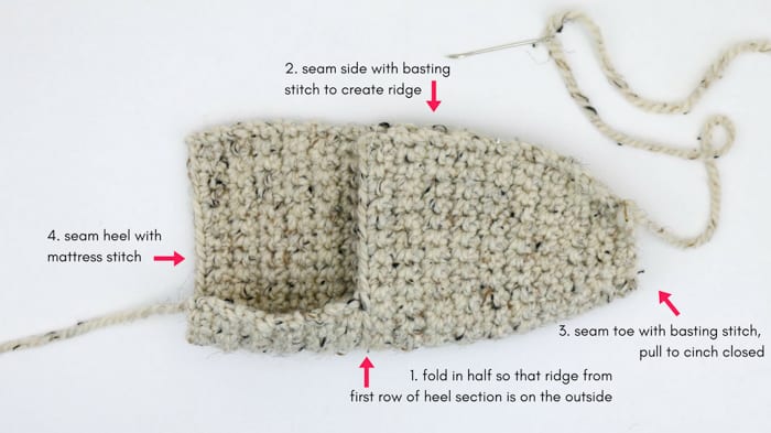 Free mens crochet slipper pattern and video tutorial.