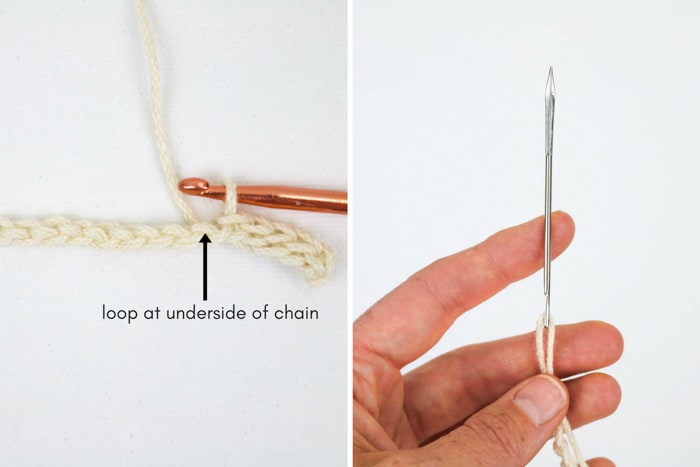 How to sl st into a crochet chain to make a perfect shoe lace or cord. 