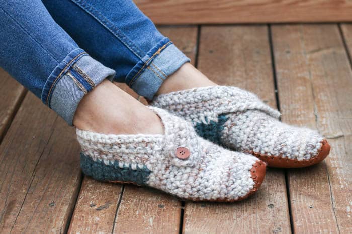 crochet womens slippers