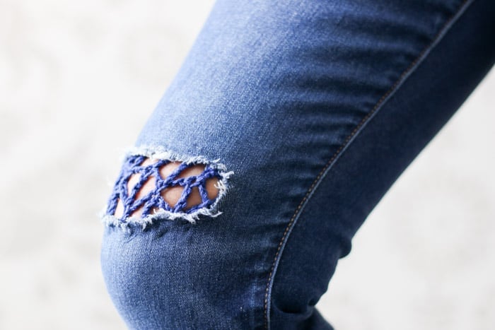 Crochet store jeans patch