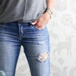 How to Patch Jeans with Crochet Lace