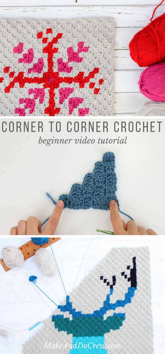 In this corner to corner crochet video tutorial, we'll learn the basic corner to corner stitch including how to increase in c2c and how to decrease in c2c. This introduction is perfect for beginners!