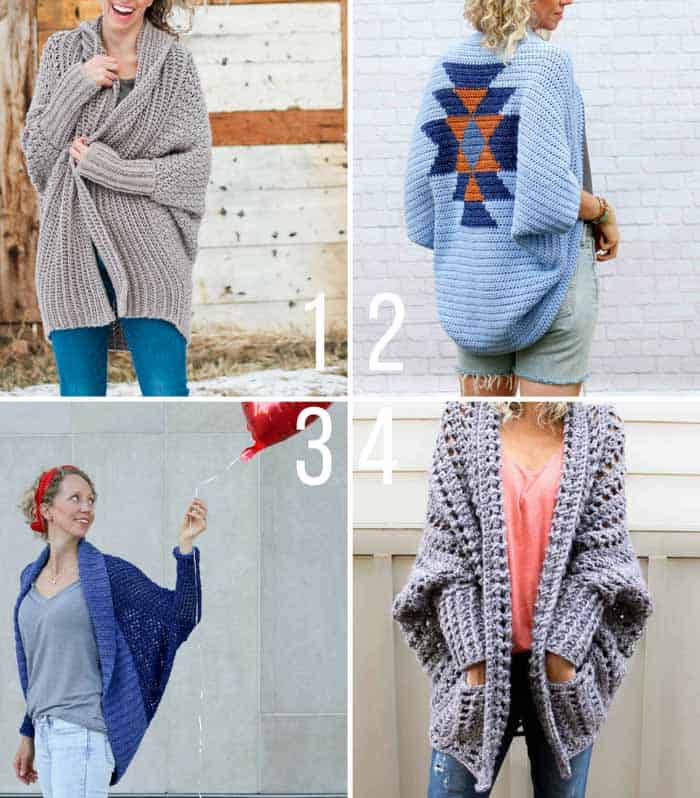 A collection of free crochet sweater patterns designed by Jess Coppom of Make & Do Crew using Lion Brand Yarn.