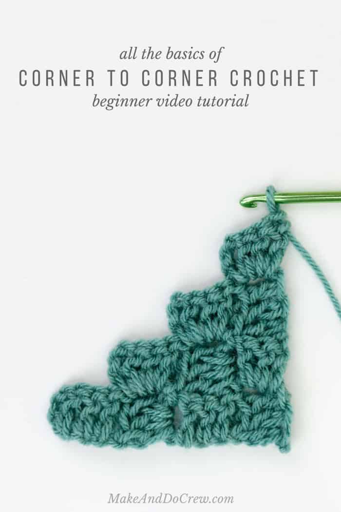 Finally learn how to c2c in this corner to corner crochet video tutorial! This very beginner-friendly tutorial will teach you how to increase and how to decrease in c2c. This stitch is so fun!