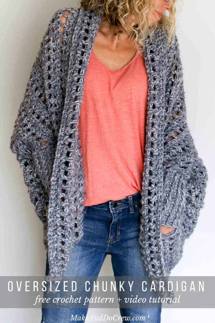 Crochet free pattern chunky cardigan shipping easy promgirl stores