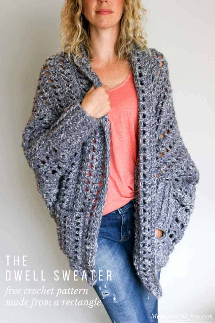 Easy, Chunky Crochet Sweater Free Pattern from Make & Do Crew