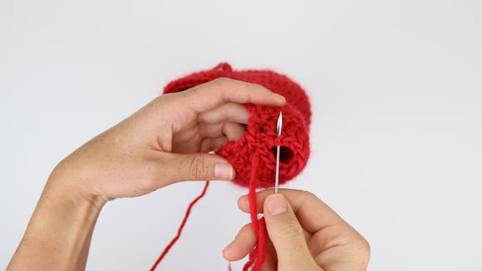 Christmas crochet stocking pattern using the corner to corner technique. Full tutorial.