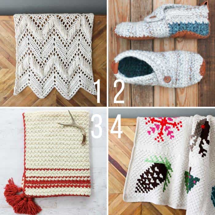 Free crochet patterns with modern designs from Make & Do Crew featuring Lion Brand Yarn.